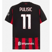 Moški AC Milan Christian Pulisic #11 Replika nogometni dresi Domači 2025-26 Kratek Rokav