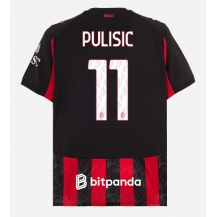 Moški AC Milan Christian Pulisic #11 Replika nogometni dresi Domači 2025-26 Kratek Rokav