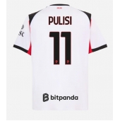 Moški AC Milan Christian Pulisic #11 Replika nogometni dresi Gostujoči 2025-26 Kratek Rokav