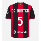 Moški AC Milan Koni De Winter #5 Replika nogometni dresi Domači 2026-27 Kratek Rokav