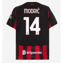 Moški AC Milan Luka Modric #14 Replika nogometni dresi Domači 2025-26 Kratek Rokav