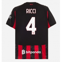Moški AC Milan Samuele Ricci #4 Replika nogometni dresi Domači 2025-26 Kratek Rokav