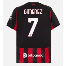 Moški AC Milan Santiago Gimenez #7 Replika nogometni dresi Domači 2025-26 Kratek Rokav