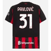 Moški AC Milan Strahinja Pavlovic #31 Replika nogometni dresi Domači 2025-26 Kratek Rokav
