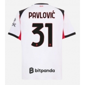 Moški AC Milan Strahinja Pavlovic #31 Replika nogometni dresi Gostujoči 2025-26 Kratek Rokav