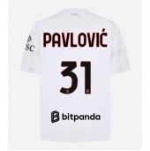 Moški AC Milan Strahinja Pavlovic #31 Replika nogometni dresi Gostujoči 2026-27 Kratek Rokav