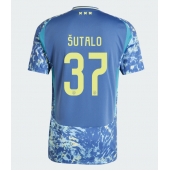 Moški Ajax Josip Sutalo #37 Replika nogometni dresi Gostujoči 2024-25 Kratek Rokav