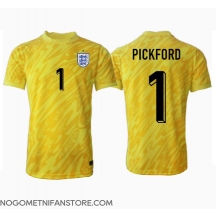 Moški Anglija Jordan Pickford #1 Vratar Replika nogometni dresi Gostujoči EP 2024 Kratek Rokav