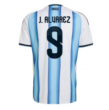Moški Argentina Julian Alvarez #9 Replika nogometni dresi Domači SP 2026 Kratek Rokav