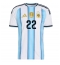 Moški Argentina Lautaro Martinez #22 Replika nogometni dresi Domači SP 2026 Kratek Rokav