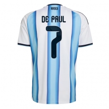 Moški Argentina Rodrigo De Paul #7 Replika nogometni dresi Domači SP 2026 Kratek Rokav