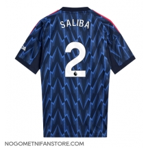 Moški Arsenal William Saliba #2 Replika nogometni dresi Gostujoči 2025-26 Kratek Rokav