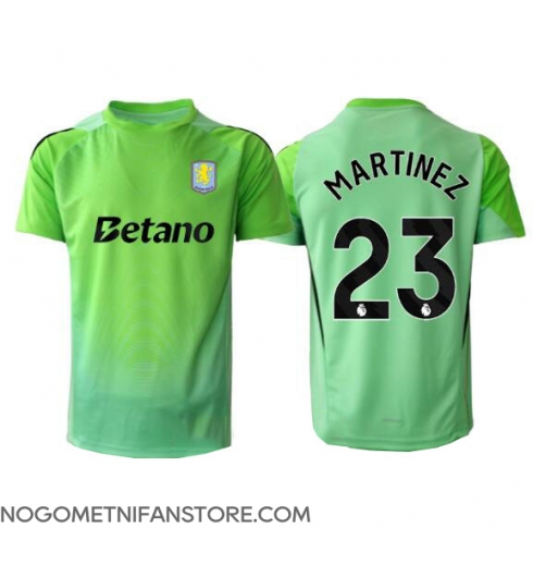 Moški Aston Villa Emiliano Martinez #23 Vratar Replika nogometni dresi Gostujoči 2025-26 Kratek Rokav Moški Aston Villa Emiliano Martinez #23 Vratar Replika nogometni dresi Gostujoči 2025-26 Kratek Rokav