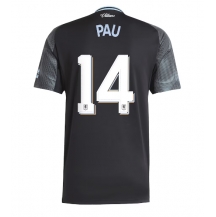 Moški Aston Villa Pau Torres #14 Replika nogometni dresi Gostujoči 2025-26 Kratek Rokav