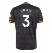 Moški Aston Villa Victor Lindelof #3 Replika nogometni dresi Gostujoči 2026-27 Kratek Rokav