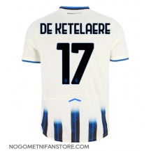 Moški Atalanta Charles De Ketelaere #17 Replika nogometni dresi Gostujoči 2025-26 Kratek Rokav