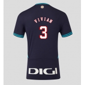 Moški Athletic Bilbao Dani Vivian #3 Replika nogometni dresi Gostujoči 2025-26 Kratek Rokav