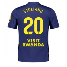 Moški Atletico Madrid Giuliano Simeone #20 Replika nogometni dresi Gostujoči 2025-26 Kratek Rokav