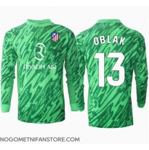 Moški Atletico Madrid Jan Oblak #13 Vratar Replika nogometni dresi Gostujoči 2024-25 Dolgi Rokav
