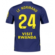 Moški Atletico Madrid Robin Le Normand #24 Replika nogometni dresi Gostujoči 2025-26 Kratek Rokav