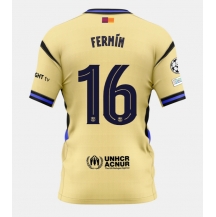 Moški Barcelona Fermin Lopez #16 Replika nogometni dresi Gostujoči 2025-26 Kratek Rokav