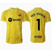 Moški Barcelona Ter Stegen #1 Vratar Replika nogometni dresi Domači 2024-25 Kratek Rokav