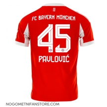 Moški Bayern Munich Aleksandar Pavlovic #45 Replika nogometni dresi Domači 2025-26 Kratek Rokav