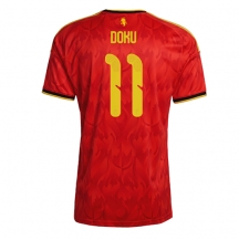 Moški Belgija Jeremy Doku #11 Replika nogometni dresi Domači SP 2026 Kratek Rokav