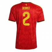 Moški Belgija Zeno Debast #2 Replika nogometni dresi Domači SP 2026 Kratek Rokav