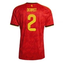 Moški Belgija Zeno Debast #2 Replika nogometni dresi Domači SP 2026 Kratek Rokav