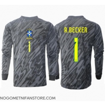 Moški Brazilija Alisson Becker #1 Vratar Replika nogometni dresi Gostujoči Copa America 2024 Dolgi Rokav