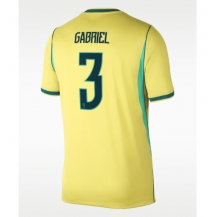 Moški Brazilija Gabriel Magalhaes #3 Replika nogometni dresi Domači SP 2026 Kratek Rokav