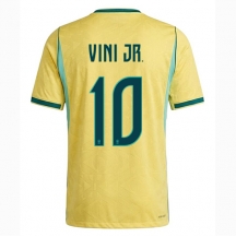 Moški Brazilija Vinicius Junior #10 Replika nogometni dresi Domači SP 2026 Kratek Rokav