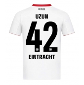 Moški Eintracht Frankfurt Can Uzun #42 Replika nogometni dresi Gostujoči 2025-26 Kratek Rokav