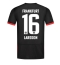 Moški Eintracht Frankfurt Hugo Larsson #16 Replika nogometni dresi Gostujoči 2024-25 Kratek Rokav
