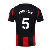 Moški Fulham Joachim Andersen #5 Replika nogometni dresi Gostujoči 2024-25 Kratek Rokav