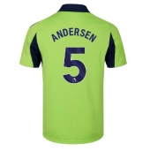 Moški Fulham Joachim Andersen #5 Replika nogometni dresi Gostujoči 2025-26 Kratek Rokav