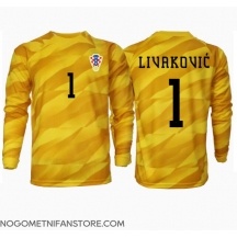 Moški Hrvaška Dominik Livakovic #1 Vratar Replika nogometni dresi Domači EP 2024 Dolgi Rokav
