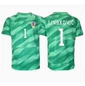 Moški Hrvaška Dominik Livakovic #1 Vratar Replika nogometni dresi Gostujoči EP 2024 Kratek Rokav