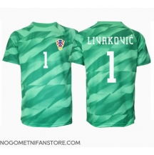 Moški Hrvaška Dominik Livakovic #1 Vratar Replika nogometni dresi Gostujoči EP 2024 Kratek Rokav