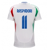 Moški Italija Giacomo Raspadori #11 Replika nogometni dresi Gostujoči EP 2024 Kratek Rokav