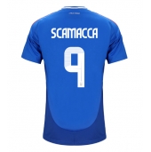 Moški Italija Gianluca Scamacca #9 Replika nogometni dresi Domači EP 2024 Kratek Rokav