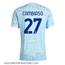 Moški Juventus Andrea Cambiaso #27 Replika nogometni dresi Gostujoči 2025-26 Kratek Rokav