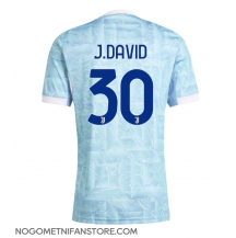 Moški Juventus Jonathan David #30 Replika nogometni dresi Gostujoči 2025-26 Kratek Rokav