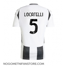Moški Juventus Manuel Locatelli #5 Replika nogometni dresi Domači 2024-25 Kratek Rokav