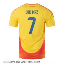 Moški Kolumbija Luis Diaz #7 Replika nogometni dresi Domači Copa America 2024 Kratek Rokav