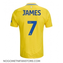 Moški Leeds United Daniel James #7 Replika nogometni dresi Gostujoči 2024-25 Kratek Rokav