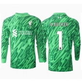 Moški Liverpool Alisson Becker #1 Vratar Replika nogometni dresi Gostujoči 2024-25 Dolgi Rokav