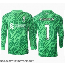 Moški Liverpool Alisson Becker #1 Vratar Replika nogometni dresi Gostujoči 2024-25 Dolgi Rokav