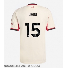 Moški Liverpool Giovanni Leoni #15 Replika nogometni dresi Gostujoči 2025-26 Kratek Rokav